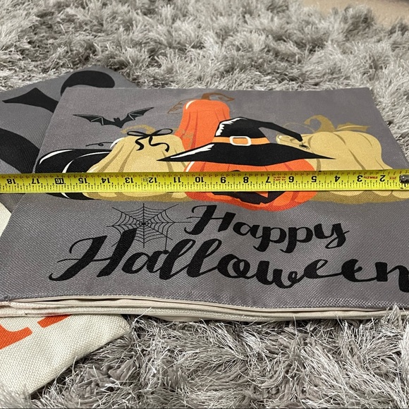 Halloween Pillow Covers 18X18 Set of 4 Trick or Treat Pillow Covers - Picture 7 of 13